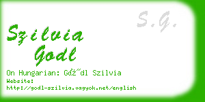 szilvia godl business card